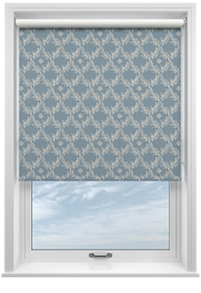 Trellis Prints, Vine and Bloom Raffs Blue - Roller Blind